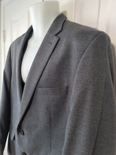 Jos. A. Bank Men's Gray Wool Blazer 46R Sport Coat Suit Jacket 46 Regular 24.5"