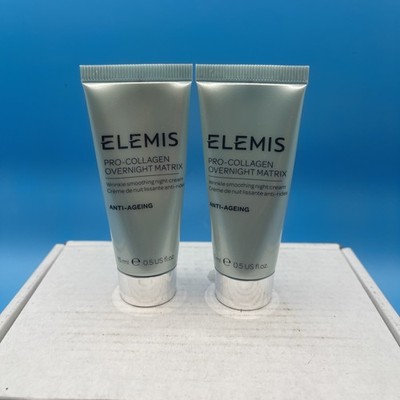 2 Elemis Pro-Collagen Overnight Matrix  Cream - 0.5 fl. oz.   Travel Size NEW