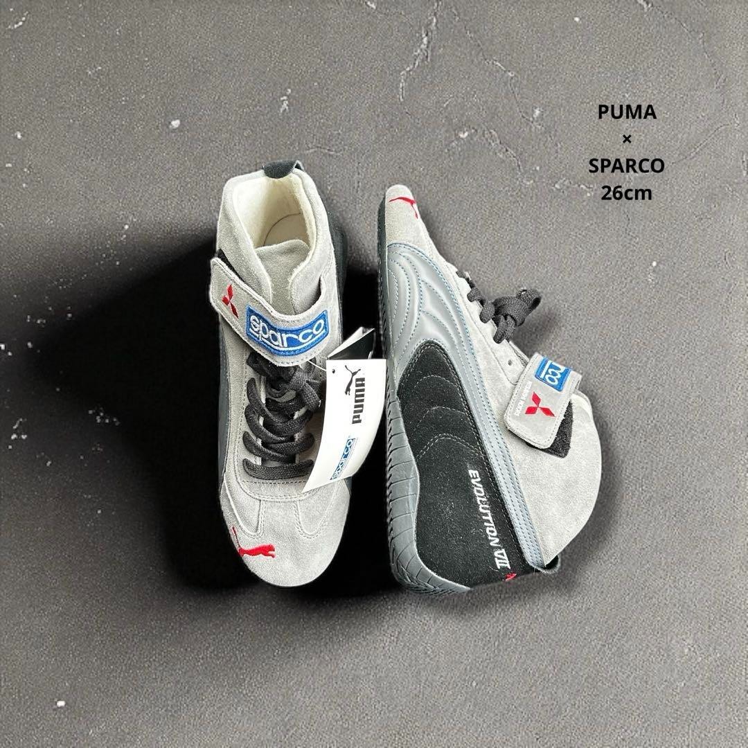 Men 8.0 US Archive Puma Sparco Speed Cat Hi Cut Gray Black