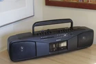 Sony CFS-W304 Portable Stereo Boombox AM/FM Radio Dual Cassette Player
