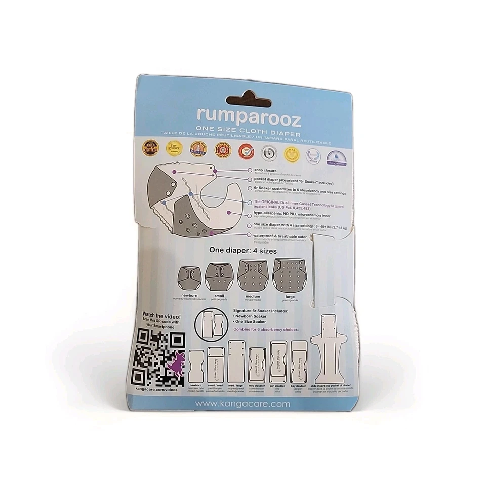 NUEVO Pañal de tela de bolsillo Rumparooz talla única - Orquídea Foto 2 de 3