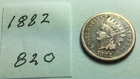 1882 Indian Head Penny;   GOOD condition; #820