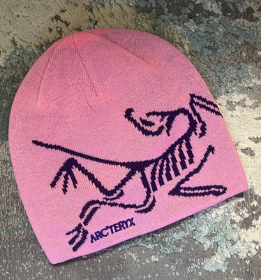 New Arc'teryx Bird Head Beanie – Pink Toque Orca Black Merino Wool