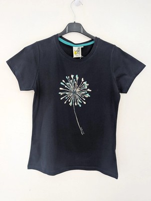 WEIRD FISH LADIES RAY ORGANIC GRAPHIC T - SHIRT NAVY SIZE 16 (REF R / 432)