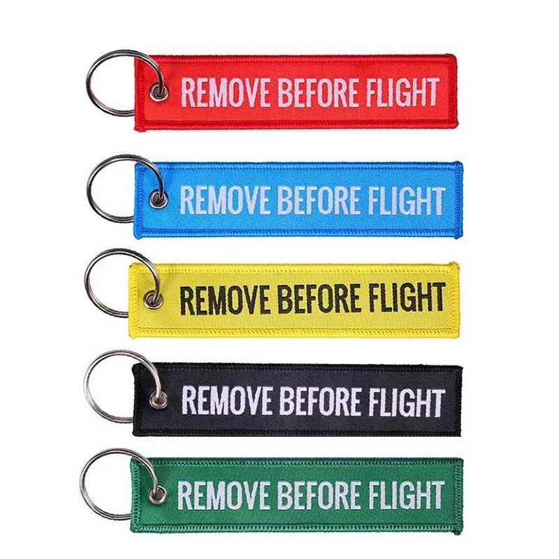 1/2/3Pcs Remove Before Flight Woven Key Chain Special Luggage Label Red Chain Ke - Image 2 of 4