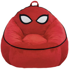 Marvel Spiderman Compressed Foam Bean Bag Chair for Kids, Red