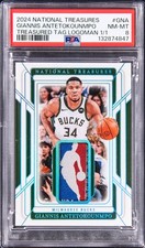 2024 Panini National Treasures Treasured Tag Logoman 1/1 Giannis Antetokounmpo #