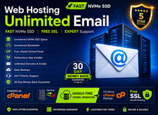 Web Hosting Unlimited Email Lightning SSD Speed Unlimited Sites 15.99/Yr