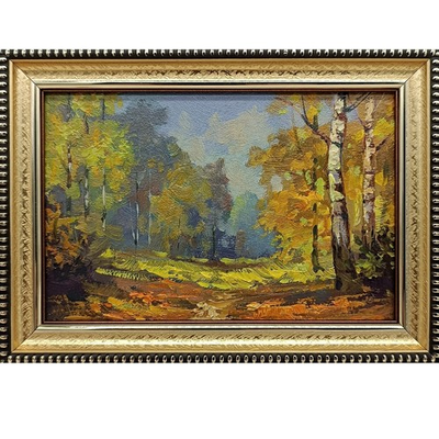 #ad #ad Autumn nature Oil painting Original art Rural landscape 4 x 6 inches $40.00