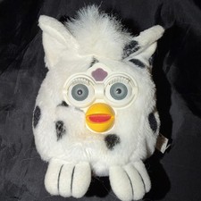 Vintage Dalmation Furby 1998 White Black Spots Green Eyes - Not Working