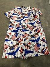 Mad Engine Men  s USA Flag Romper Shorts size XXL