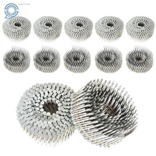 3600 Pcs 15Degree Siding Nails 1-1/2” x .092” Collated Wire Coil Full Round Head