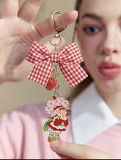 NEW Strawberry Shortcake Keychain Red Gingham...