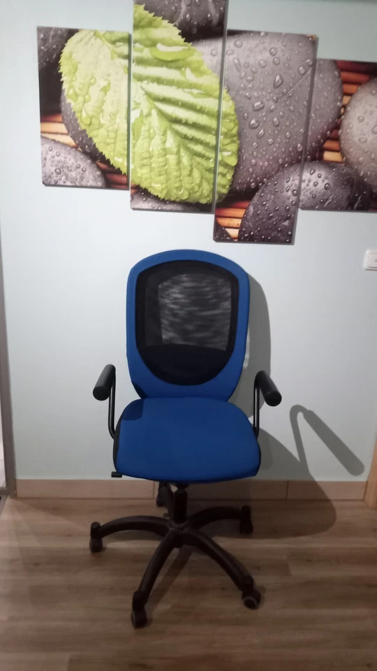 Bürostuhl - Drehsessel royalblau/schwarz