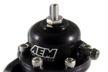 Regulador de pressão de combustível ajustável AEM 25-300BK - Flange em linha reta - Imagem 3 de 4