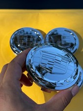 Cadillac 4x 83mm Chrome Wheel Center Caps Escalade... Cadillac 4x 83mm Chrome Wheel Center Caps Escalade...