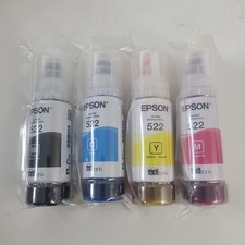 Genuine Epson 522 Ink Bottles 4 Pack for ET-2720 ET-2800 ET-2803 ET-4700 01/2031