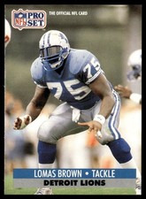 1991 Pro Set Lomas Brown Detroit Lions #148