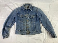 Vtg Lee Riders Sanforized Denim Jean Jacket Small Size Made In USA