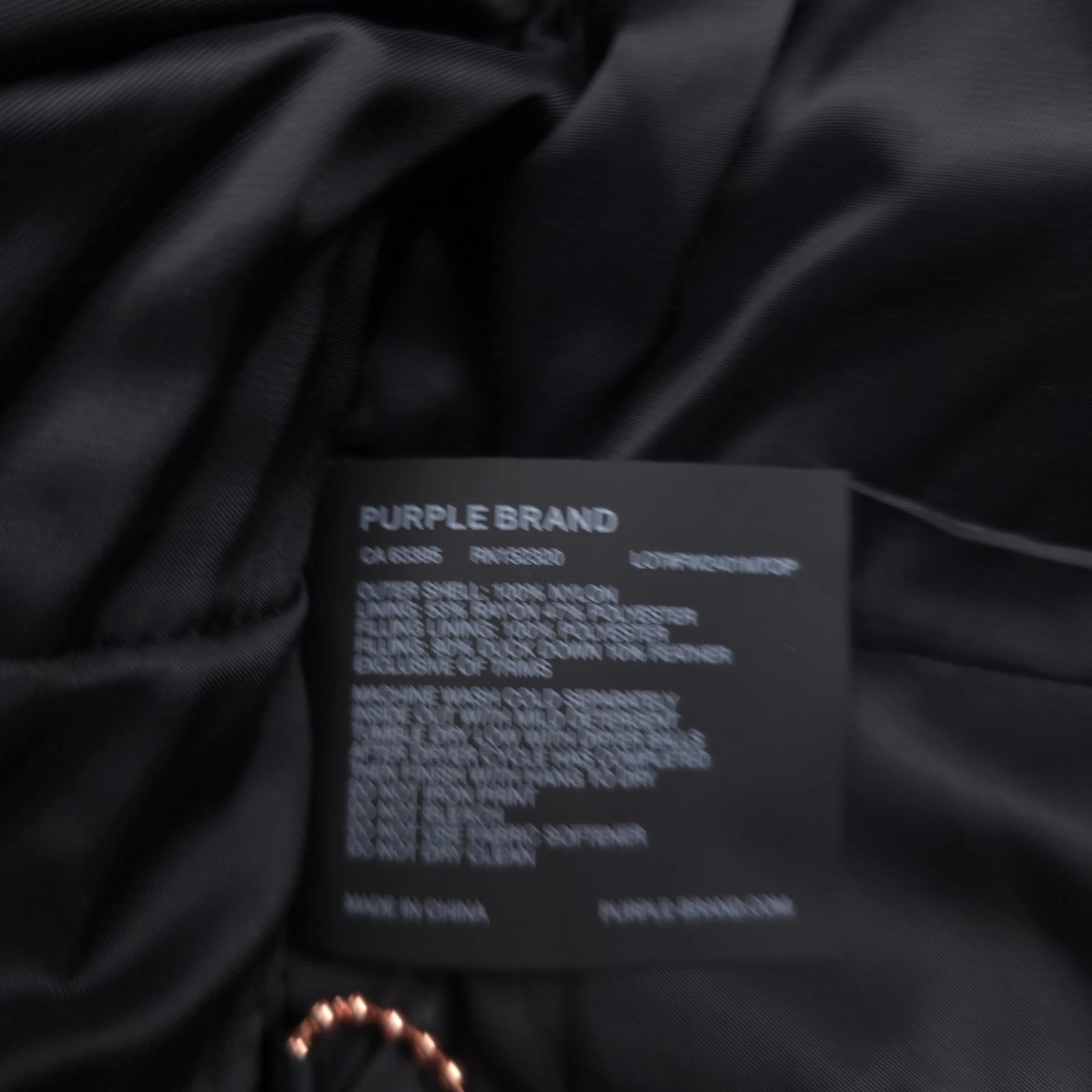 $798 Purple Brand M6079 Gothic Camo Duck Down Nylon Puffer Jacket Mens Size XL - product detail image 10