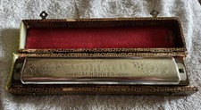 Vintage M. Hohner Goliath No. 453 Tremolo Harmonica Key C with Original Case