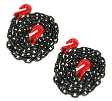 2 Pack G80 High Grade Transportation Chain W Grab Hooks - 12 X 16 12000... 2 Pack G80 High Grade Transportation Chain W Grab Hooks - 12 X 16 12000...