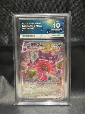 GENGAR VMAX ALT ART 271/264 FUSION STRIKE ACE 10-PERFECT SUBGRADES - Image 1 of 2