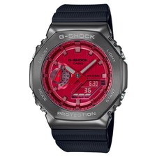 New G-shock GM2100 Stainless Steel Gray Case with Red GM2100B-4A Limited Edition