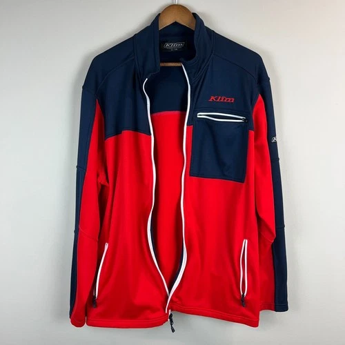 Klim Glacier Jacket Mens XL Red Navy Full Zip Lightweight Performance Breathable image 7
