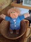 VTG CABBAGE PATCH KIDS BOY Blue Suit Shoes Green Eyes Wheat Loops HM 2 ~ 1985
