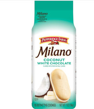 Pepperidge Farm Milano White Chocolate Coconut Flavored Cookies, 7 Oz Bag