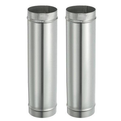 5 x 20 Inch Round Dryer Duct, 2PCS Galvanized Steel Air Vent Duct, Silver