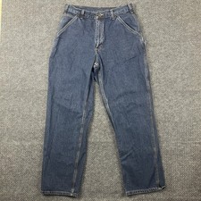 Carhartt B13 Deepstone Blue Carpenter Jeans 34x32 Loose Fit Work Dungaree