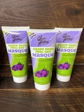 3 Queen Helene Grape Seed Peel-Off Masque 6 Oz. Each
