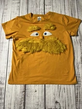 Women’s Fuzzy Lorax Stretch Tee Size Large In Mustard.  