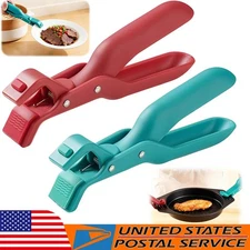 1/2x Non-slip Hot Bowl Gripper Anti Scald Bowl Tongs Household Plate Clamp Pan