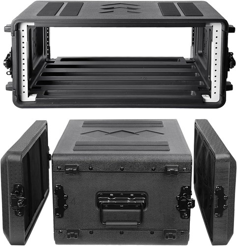 4U Rack Case 17"Depth 19" Rackmount Flight Case for Amplifier Pro Audio DJ Mixer
