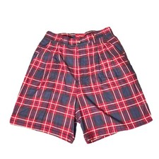 Vtg High Waist Pleated Palmettos Shorts Womens Small Red Plaid Preppy 80s 90s