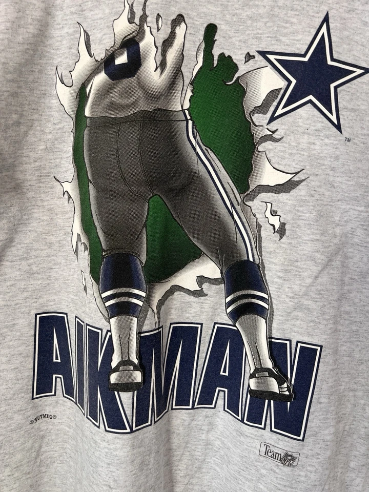 NFL Troy Aikman Camiseta Grande QB Dallas Cowboys Nuez moscada Super Bowl Fútbol De Colección XL Foto 4 de 4