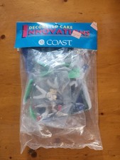 Vintage Baseball Team Cake Decorations New in Original Pkg 6 Figure Background