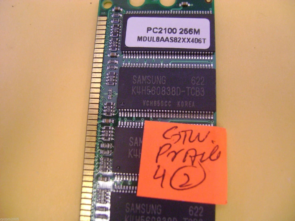 Gateway Profile 4 Samsung 256 МБ DDR 266 PC2100 M368L3313DTL-CB0 K4H280838D-TCB0 - Изображение 3 из 3