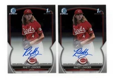 Rhett Lowder 2023 Bowman Chrome Draft #CDA-RLO 1st Prospect Signed Auto RC Reds
