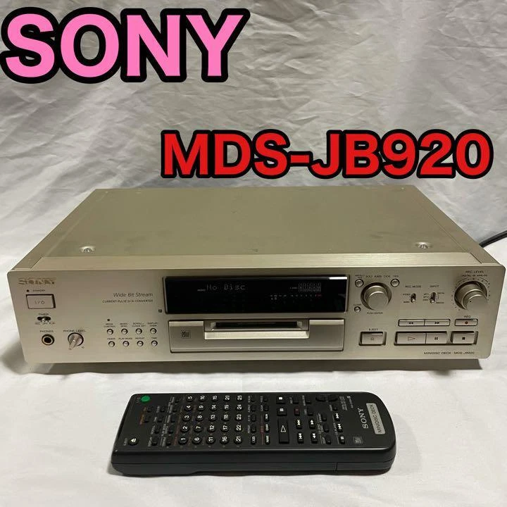 Sony MiniDisc Deck Tested Working Perfectly MDS-JB920 from Japan 100V 50/60Hz