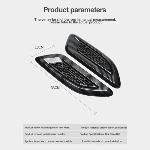 2x Exterior Hood Air Vent Outlet Wing Trim For Land Rover Range Rover 2013-2018 - Foto 6 di 6