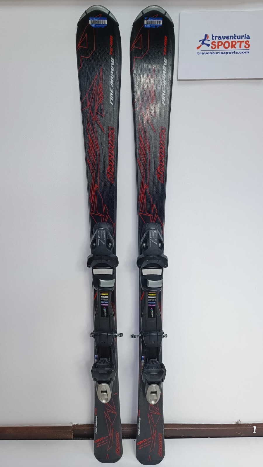 Nordica Fire Arrow TM 130cm Ski + Elan ESP 7.5 Bindung Winter Abenteuer Winter