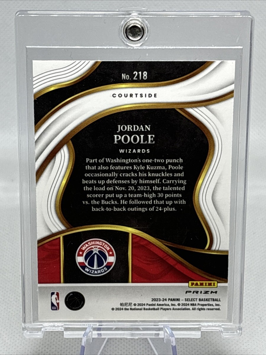 2023-24 Select #218 Jordan Poole Zebra Prizm Courtside SP