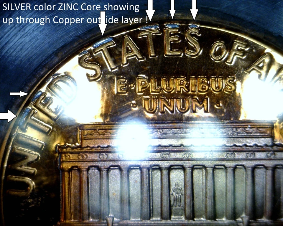 2002s ICG PRF 70 ERROR DEEP CAMEO Lincoln Cent NICE TONED Coin ZINC CORE SHOWING - Image 2 of 4