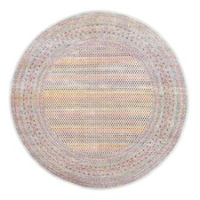 12' x 12' Round Colorful Silk With Wool Saroogh Inspired Hand Knotted Rug R62321