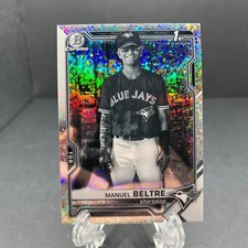 2021 Bowman Chrome Black & White Mini-Diamond Refractor Manuel Beltre QTY