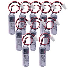 10 Pack 3.6V ER17500V  PLC Battery with plug For TOSHIBA Yaskawa HW1483880-A